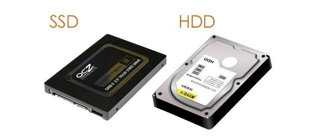 SSD et disque dure mécanique HDD