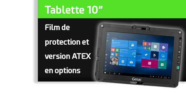 Tablette 10" configurable pour l'industrie