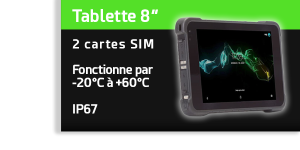 Tablette 8" double SIM