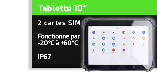 Tablette 10" double SIM