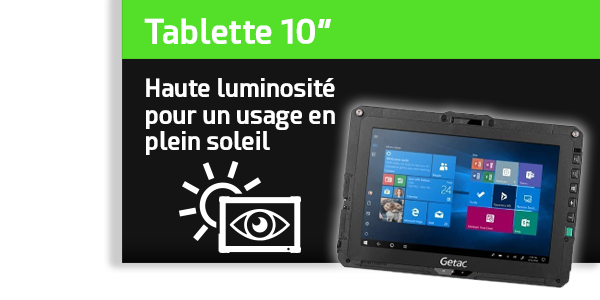 Tablette 10" sunlight readable