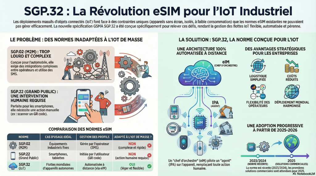 Les avantages et invonvénients pour l'IoT de masse, généré par NotebookLM
