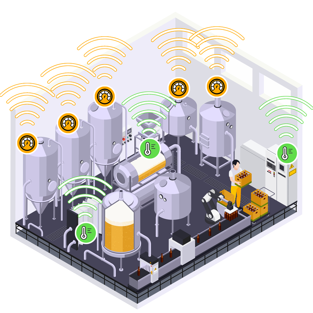 Brasserie de bière connectée